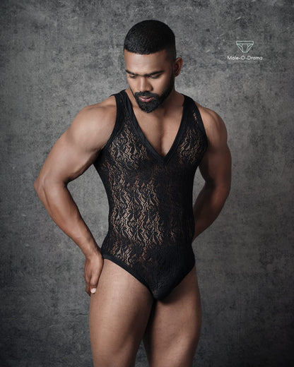 Lace lycra stretchable Bodysuit/leotard