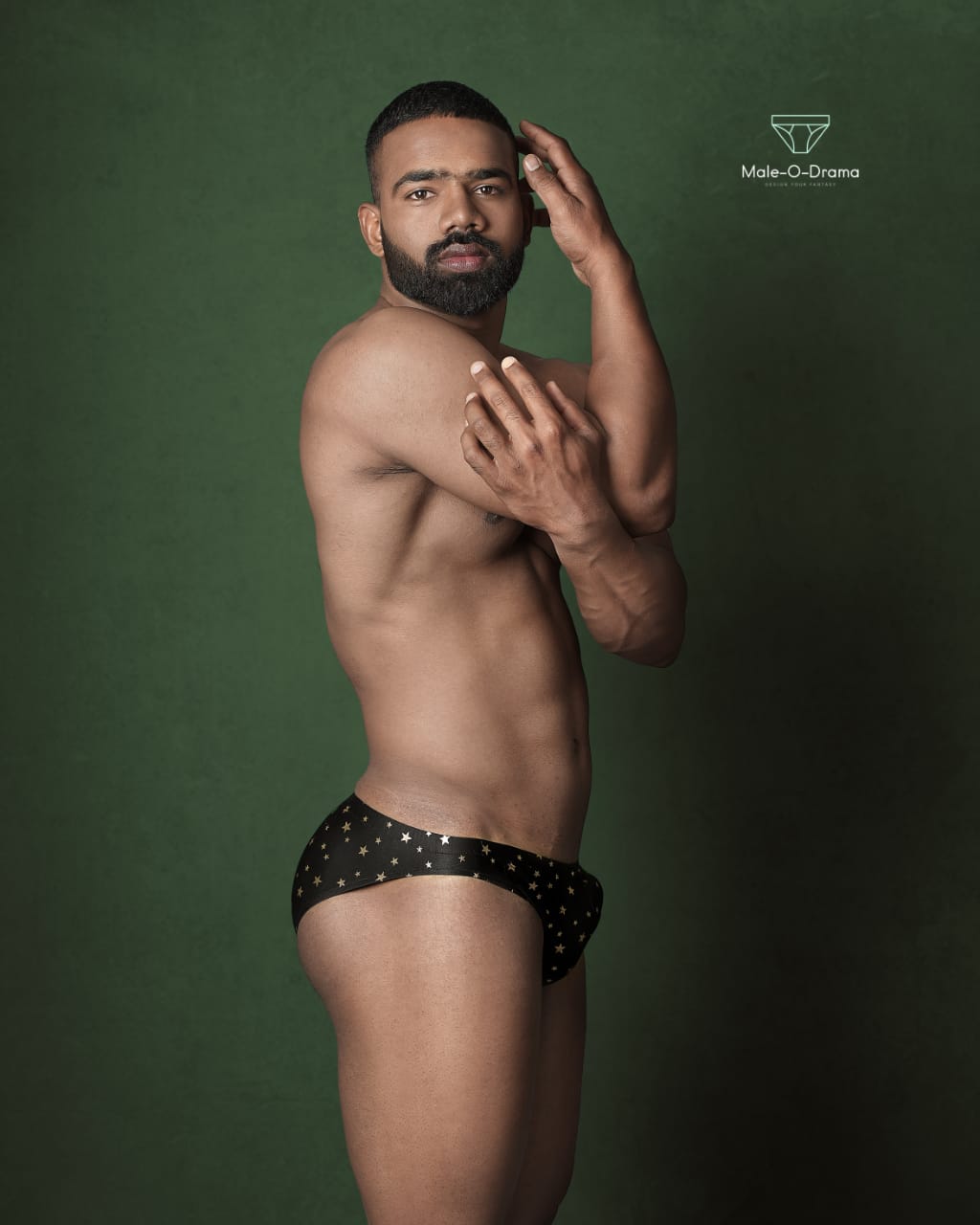 Black Brief with a metal cliff at the side