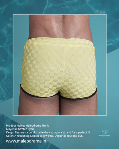 Yellow Swimming trunk with Drawstring